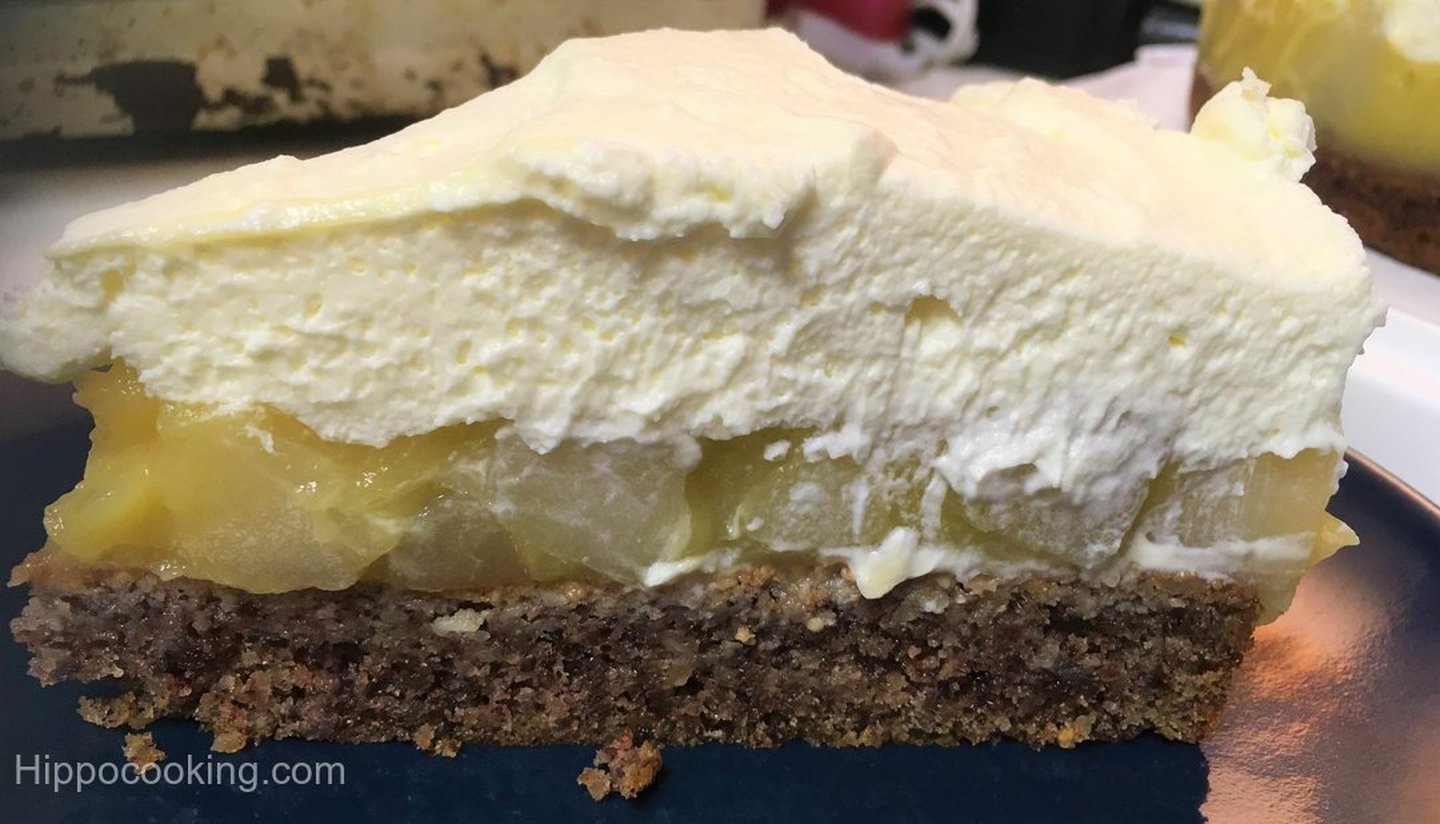 Image Pear-Nut Cake with Mascarpone Topping